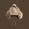 Large Head Circumference Faux Fur Beanie Faux Fur Ear Flaps Thermal Winter Hat  Women Outdoor Use