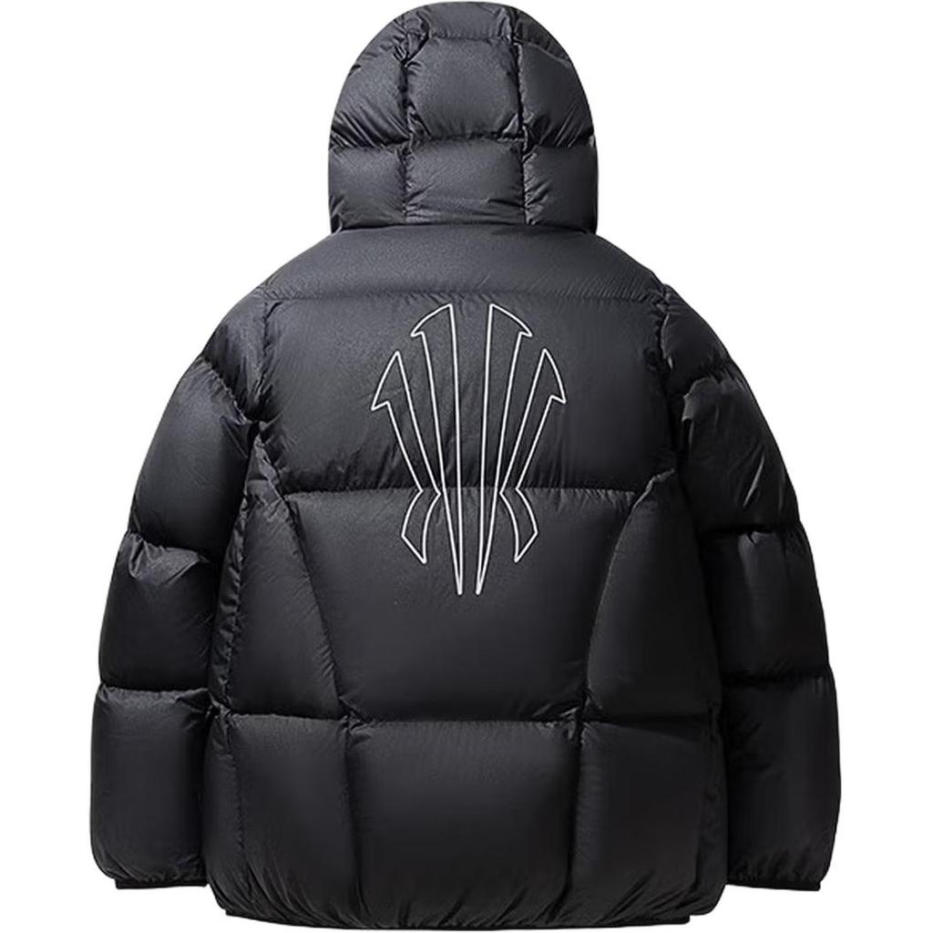 Anta Basketball-Serie Kyrie Irving Bequem Lässig Schlicht Kapuzenjacke Locker Daunenjacke Unisex Oberbekleidung Basic-Schwarz 172441906S-4