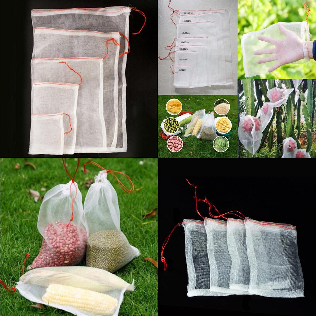 Durable Garden Plant Drawstring Net Bags Keep Insects And Pests Away From Fruits