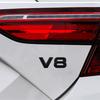 Auto Metal Alloy 3D V8 Logo Engine Displacement Trunk Rear Car Badge Decal Chrome For V8 Side Wing Emblem Sticker Car Styling