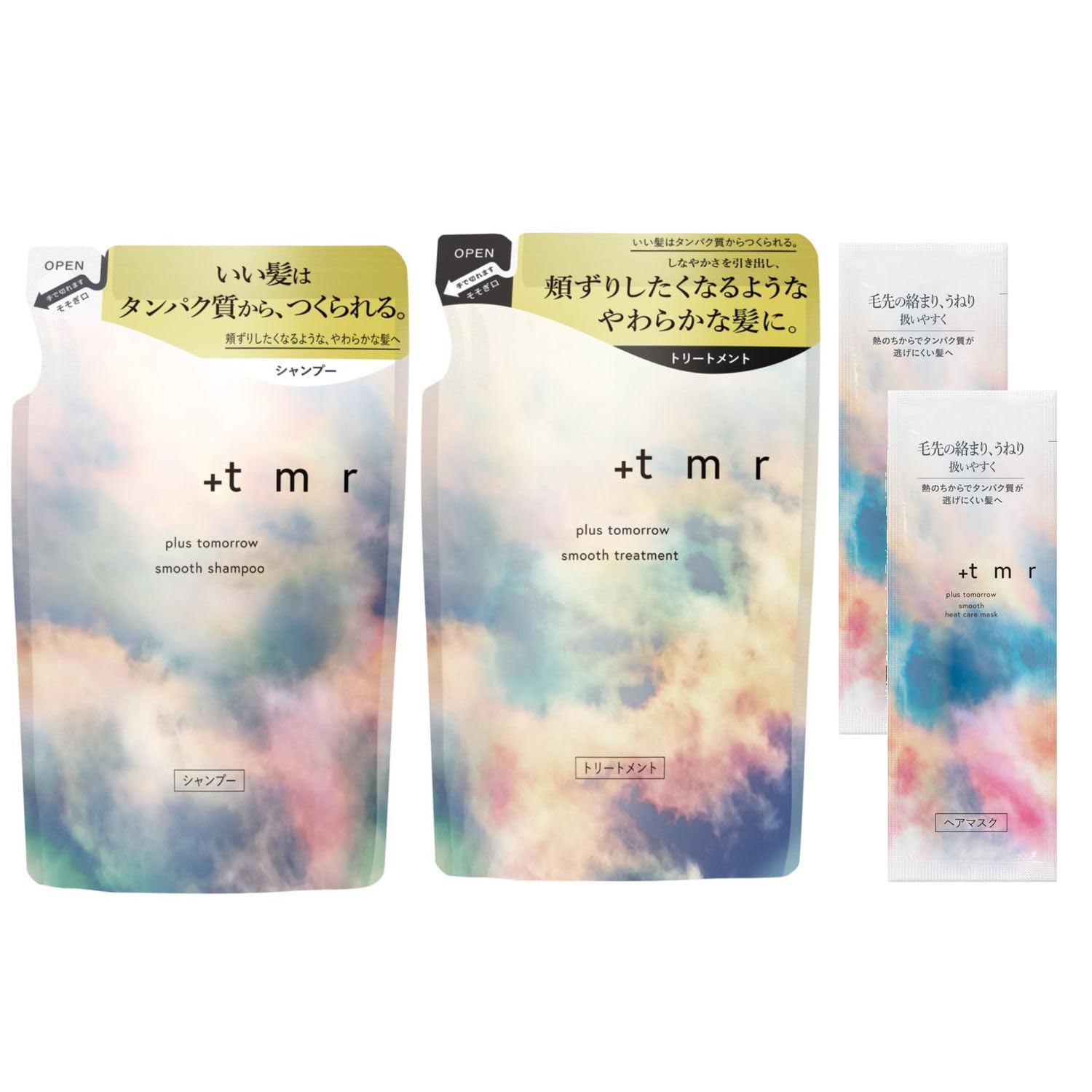 

Набор шампуня и кондиционера Plus Tomorrow, сменный блок, бонусный протеиновый уход за волосами, поврежденный кондиционер +tmr + [Гладкость]