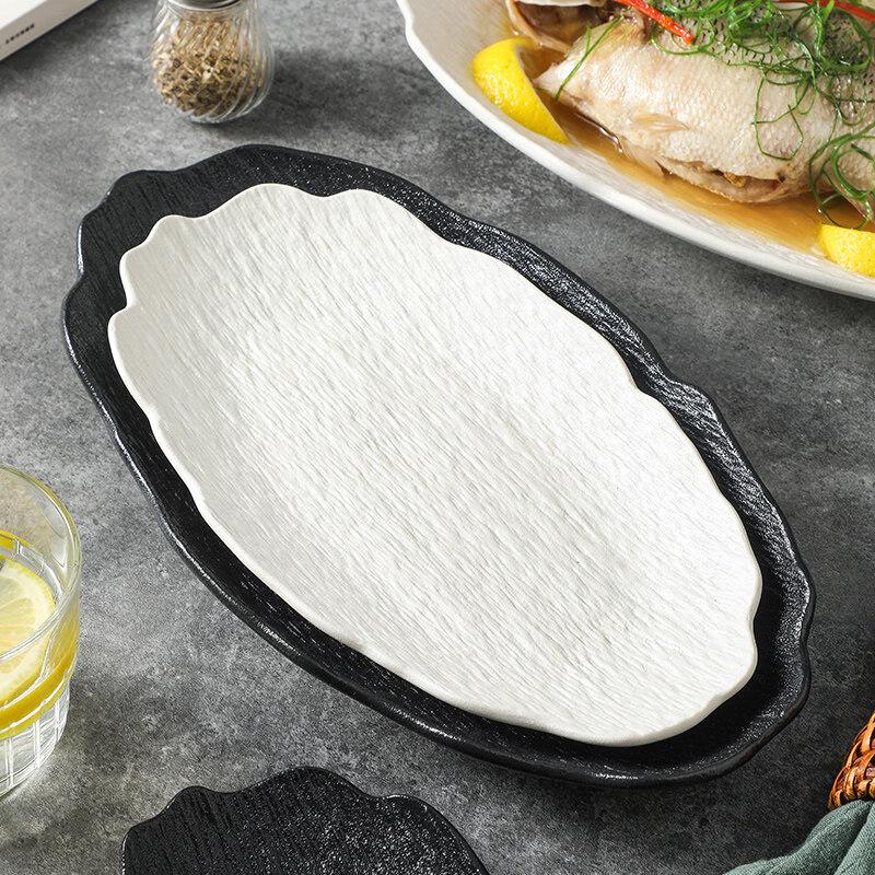 Japanese Style Irregular Ceramic Fish Plate