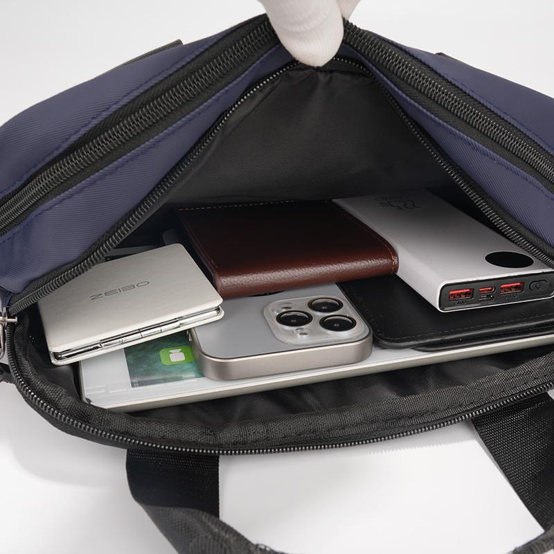 Multi-functional Outgoing Shoulder Bag Men's Commuter Portable Flat-panel Briefcase Business Crossbody Bag