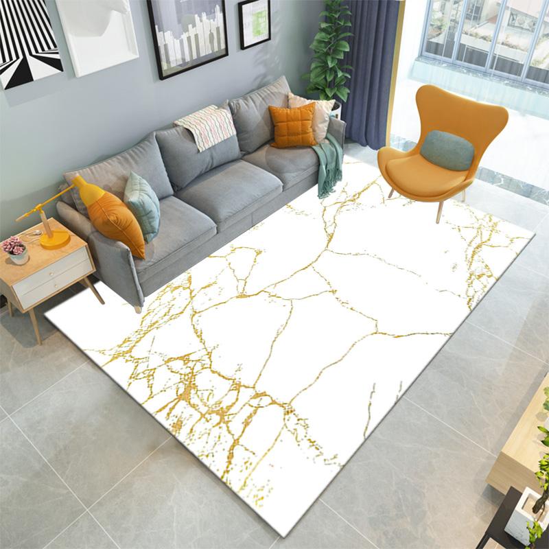 1PC Marble texture printed Carpet Rug for Living Room Bedroom Home Sofa Decoration,Non-slip Floor Mat Floor mat