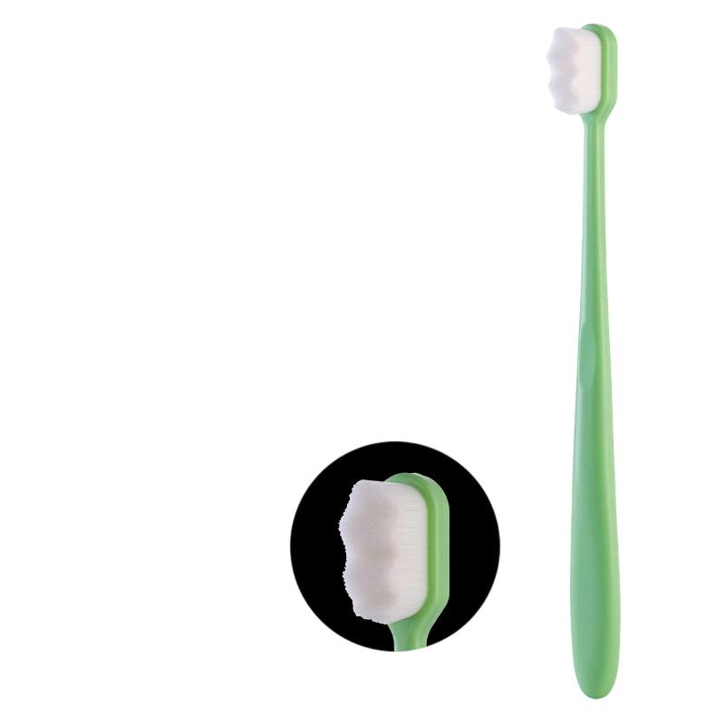 Soft Wave Head Toothbrush with Long Handle Designed for Comfortable Oral Cleaning Suitable for Daily Use and Gentle Tooth Care