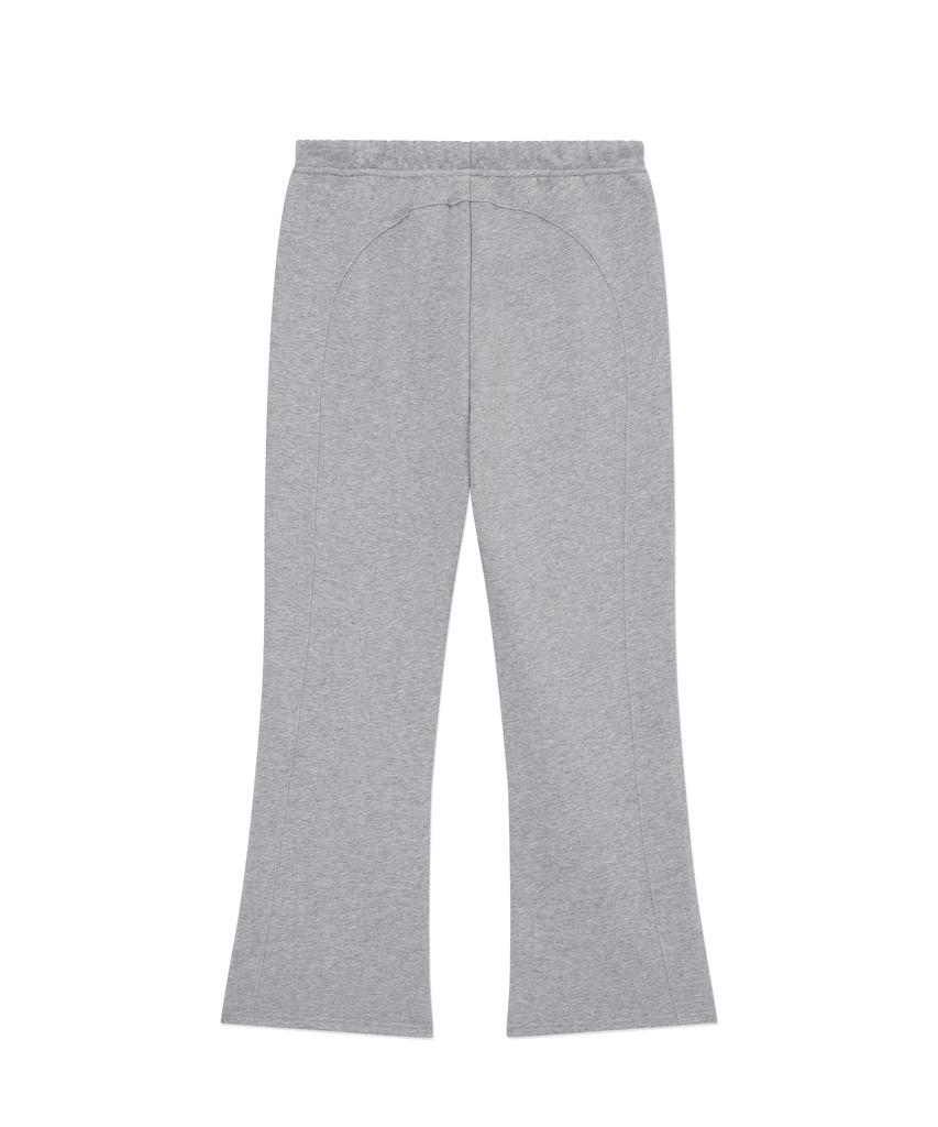 COVERNAT WOMAN Semi Bootcut Sweatpants Melange Gray