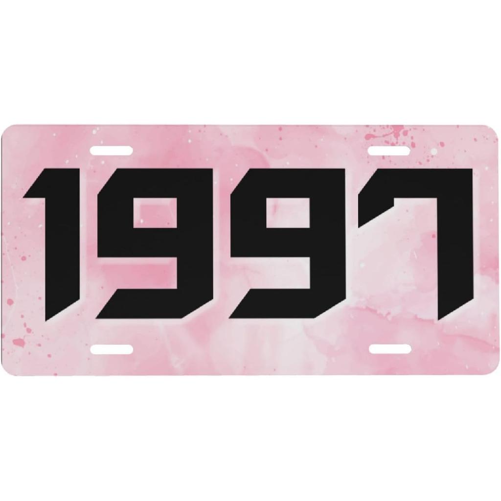 Galaxy Blessed Front License Plate for Women Car Vanity Plates Decorative Aluminum Metal Cute Novelty License Plate Cover for Men 6x12 Inch (4 Holes)