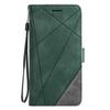 Etui do Samsung Galaxy XCover7 Pro z wytłoczonymi liniami, zszywane PU, portfel, pokrowiec na telefon z paskiem na nadgarstek