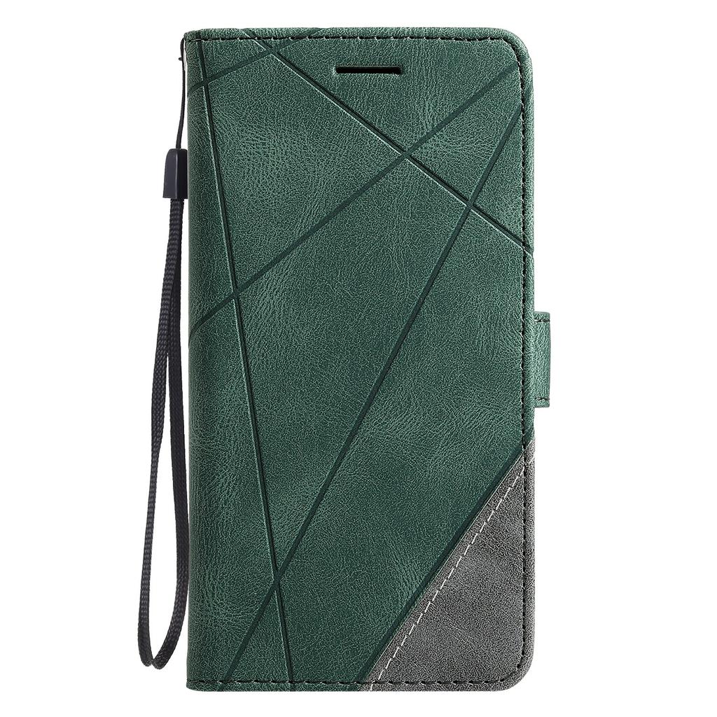 Etui do Samsung Galaxy XCover7 Pro z wytłoczonymi liniami, zszywane PU, portfel, pokrowiec na telefon z paskiem na nadgarstek