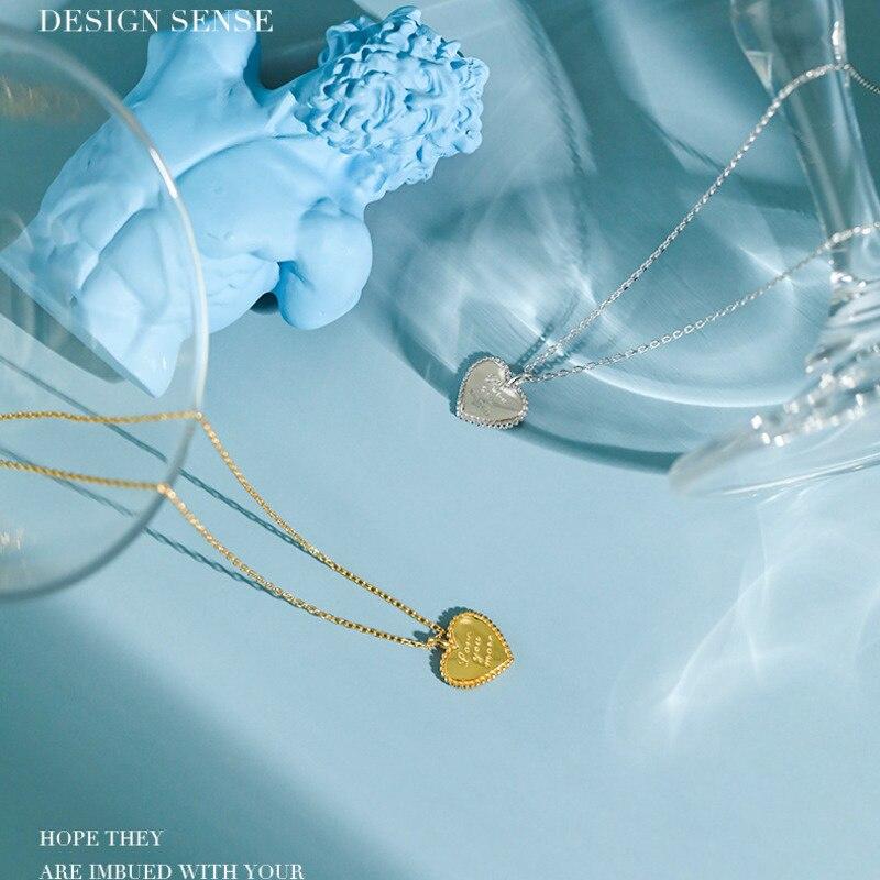 Exquisite Heart Necklaces Women 925 Sterling Silver Gold Pendants For Lover Valentine 'S Day Gift Choker Fine Jewelry