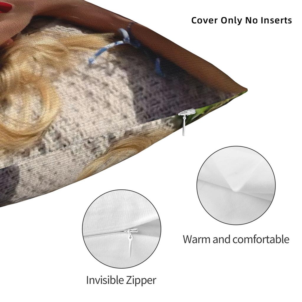 Trendige Sängerin Mädchen Kissenbezug Retro Trendiger Kissenbezug für Stuhl Sofa Heimdeko Bequemer Kissenbezug Geschenk