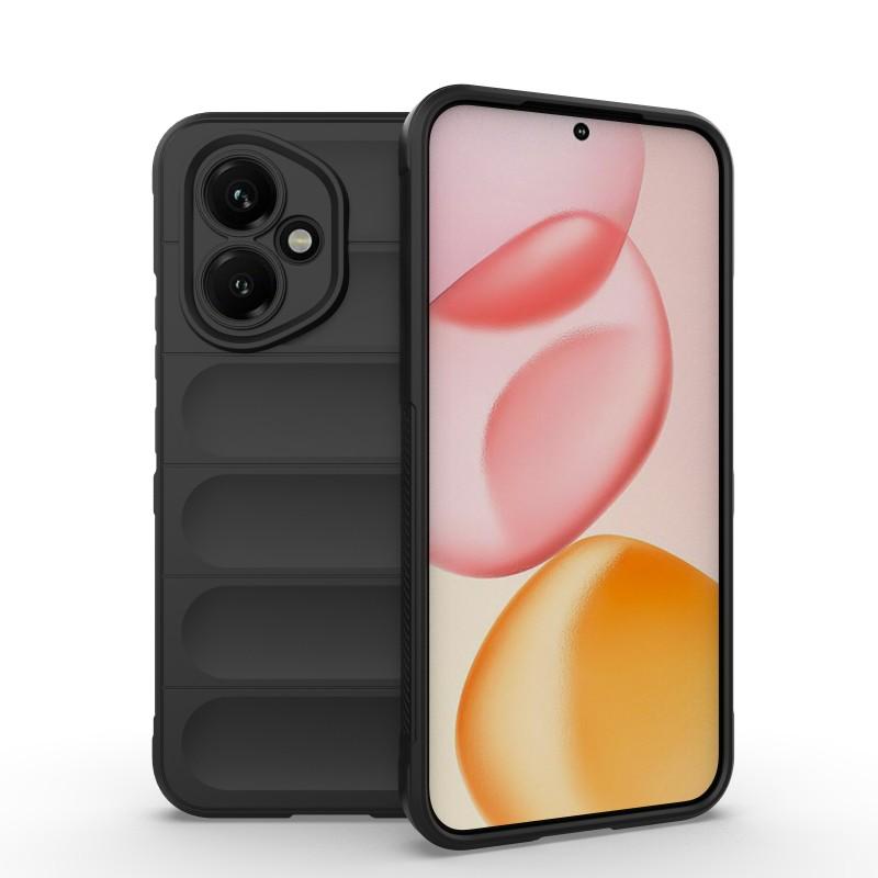 Für Honor 400 5G (Global) TPU Hülle WANLONFENG HD Serie Rutschfeste Handyhülle mit gehärtetem Glas