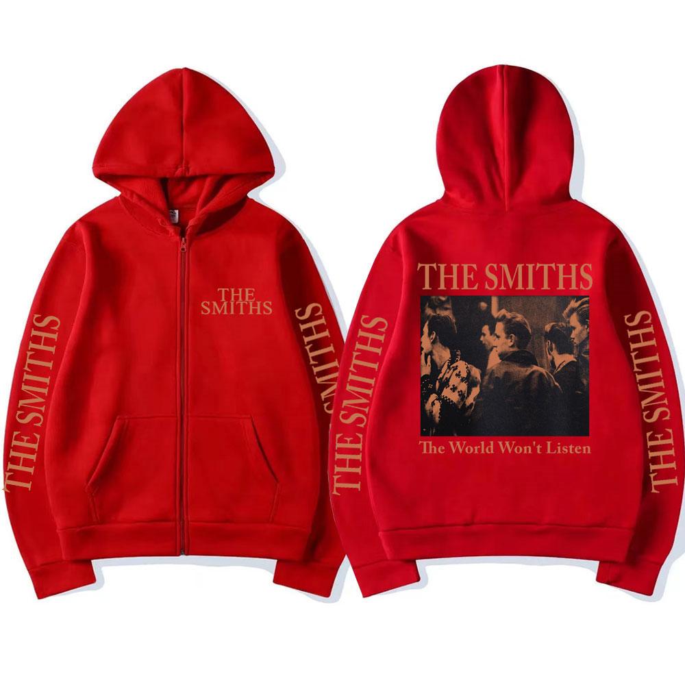 Rock Band The Smiths Fashion Vintage Zip Up Hoodies Morrissey Men Women Oversized Hip Hop Warm Sweatshirt Streetwear