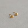 Modernlike 14k Gold-filled Silver Matte Oval Ball Earrings