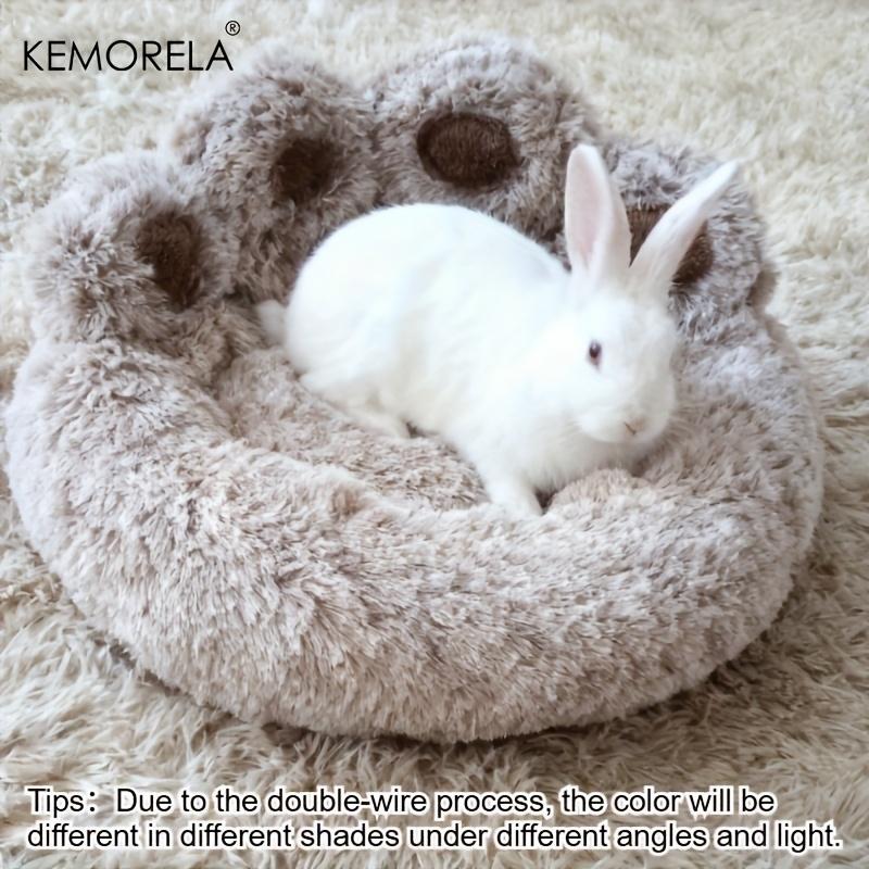 

Ultra-Soft Plush Bear Paw & Bunny Hamster Bed - Thickened Warm Pet Nest with Non-Slip Base, Washable for Rabbits Guinea Hamsters 35X35cm коричневый