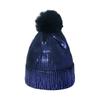 Autumn and Winter Bronzing Wool Hat Colorful Metal Hip-hop Street Hairball Knitted Hat Men and Women