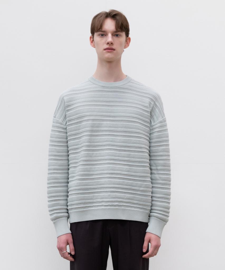 MINAV Punched Round Long Sleeve Knit [Mint]