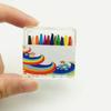 Miniature Office Model Stationery Set: Pencil Case, Notebook, Sketchbook, Ruler, Caliper, Crayon (1:12 Scale)