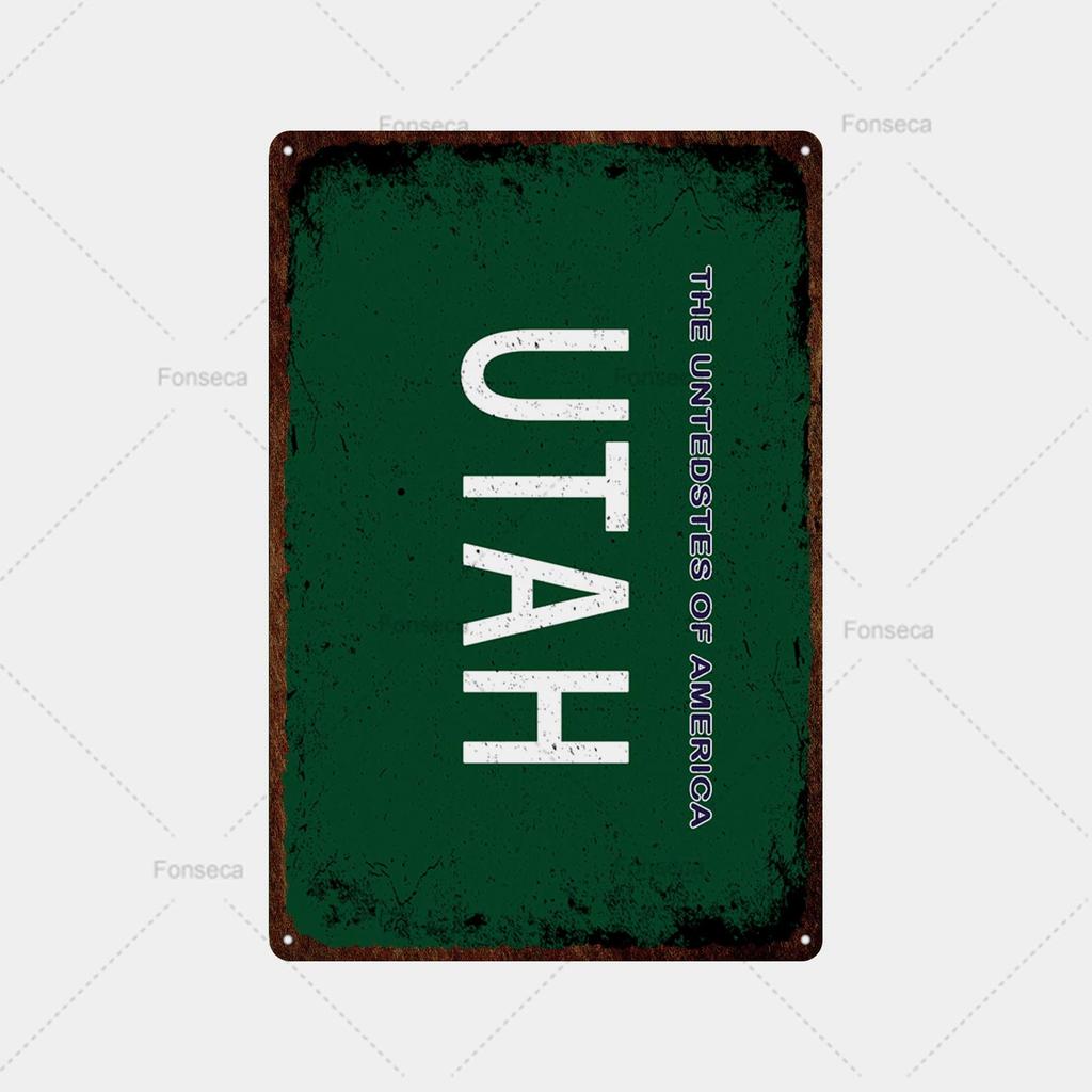 Place Name Sign Metal Sign Vintage Tin Sign Plaque Metal Bar Retro Wall Decor Bar Club Man Cave Metal Poster