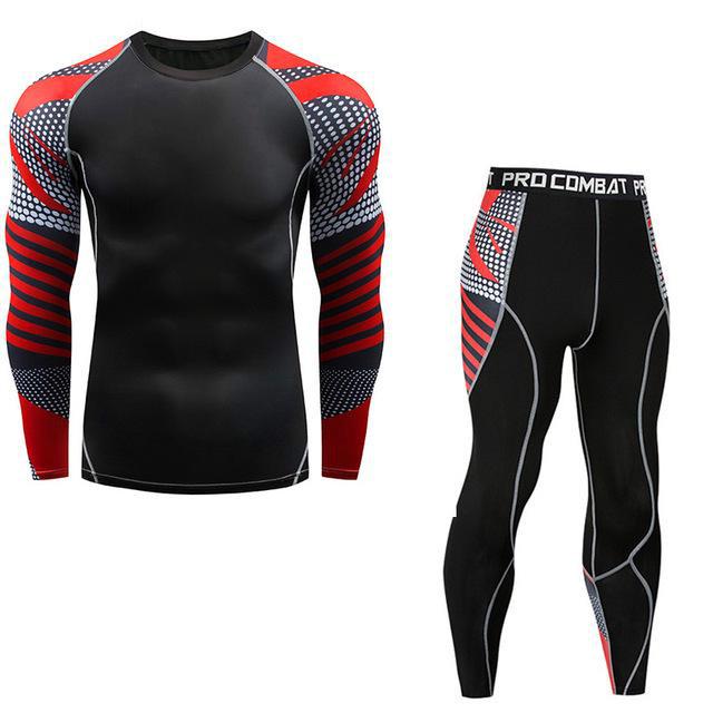Men Thermal Underwear Sets Thermo Fleece Sweat Quick Drying Compression Clothing Longbuy at a