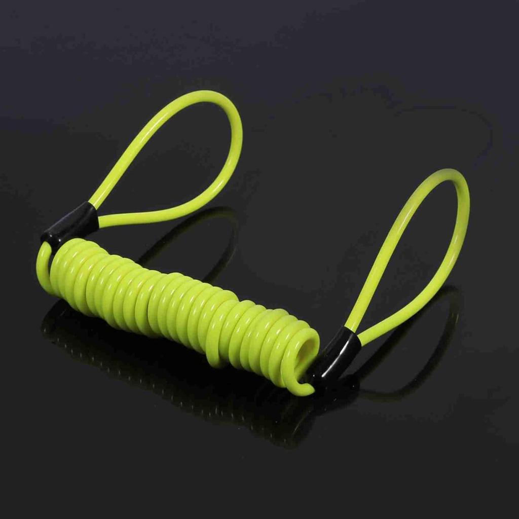 VGEBY Motorcycle Reminder Cable, Bike Alarm Disc Lock Antitheft Security Spring Reminder Coil Cable (Color : Yellow)