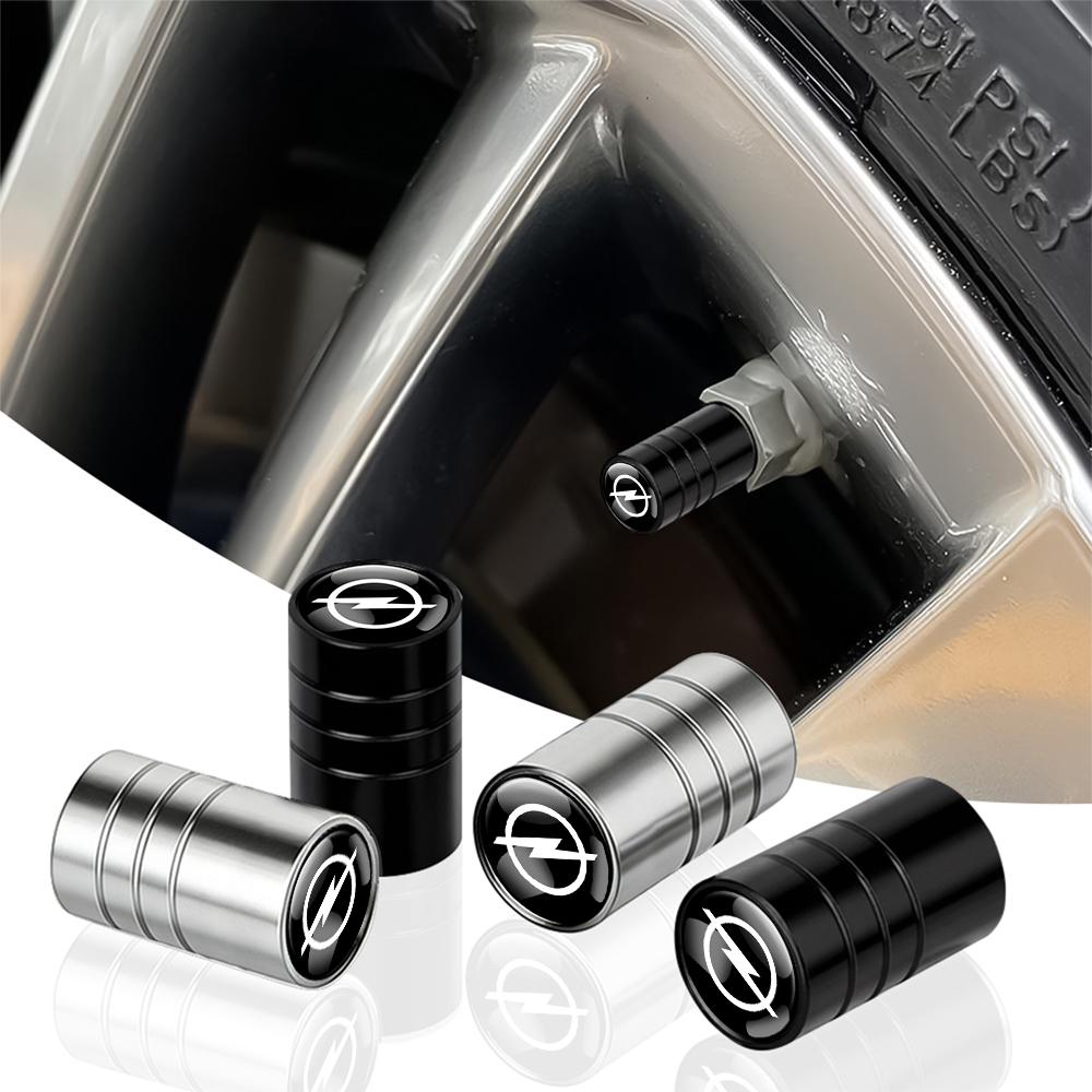 4Pcs Car Styling Metal Wheel Tire Valve Caps Tyre Stem Cover For Opel Astra Mokka Zafira Vectra OPC Insignia Vivaro Corsa Adam DQ8