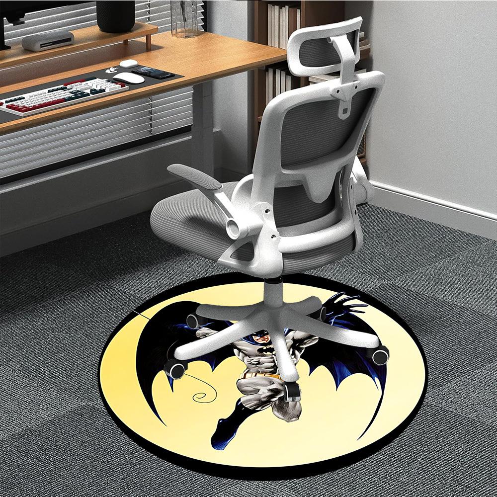 

1pc Batman Logo Office Round Area Rug, Under Office Chairs Bedroom Living Room Home Decor, Room Deco, Available in Various Sizes 80cm
