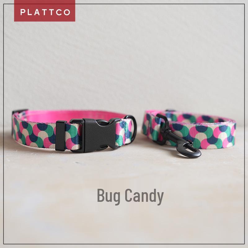 PLATTCO Sweet Print Nylon Dog Collar & Leash, PDC317 S