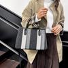 Commuter contrasting striped handbag bag women's fashion messenger bag new women's versatile bag