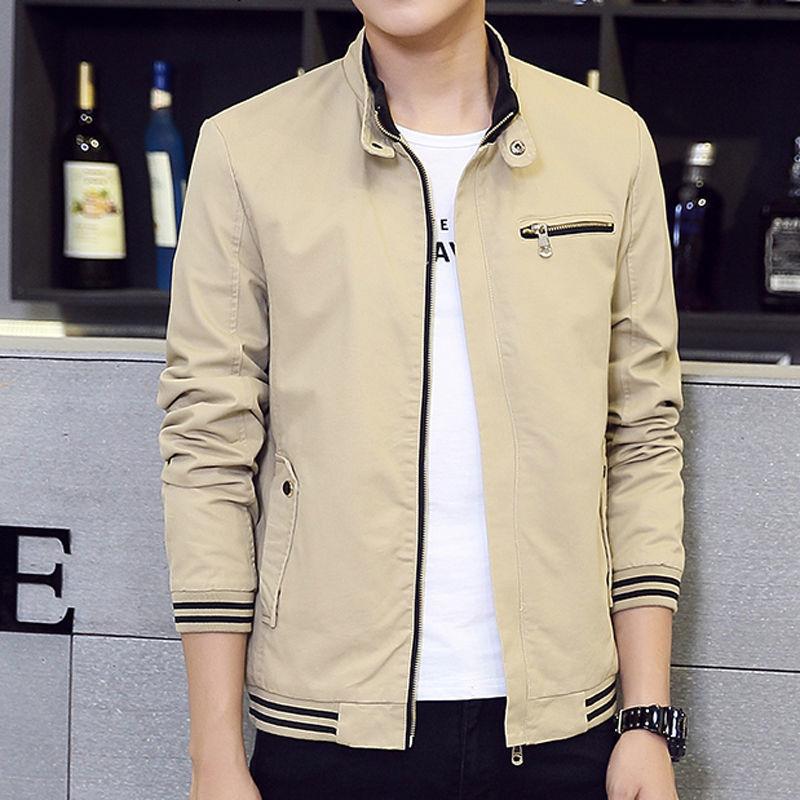 Jacke Herbst und Winter Koreanische Version Trend Slim Casual Stehkragen Herrenbekleidung
