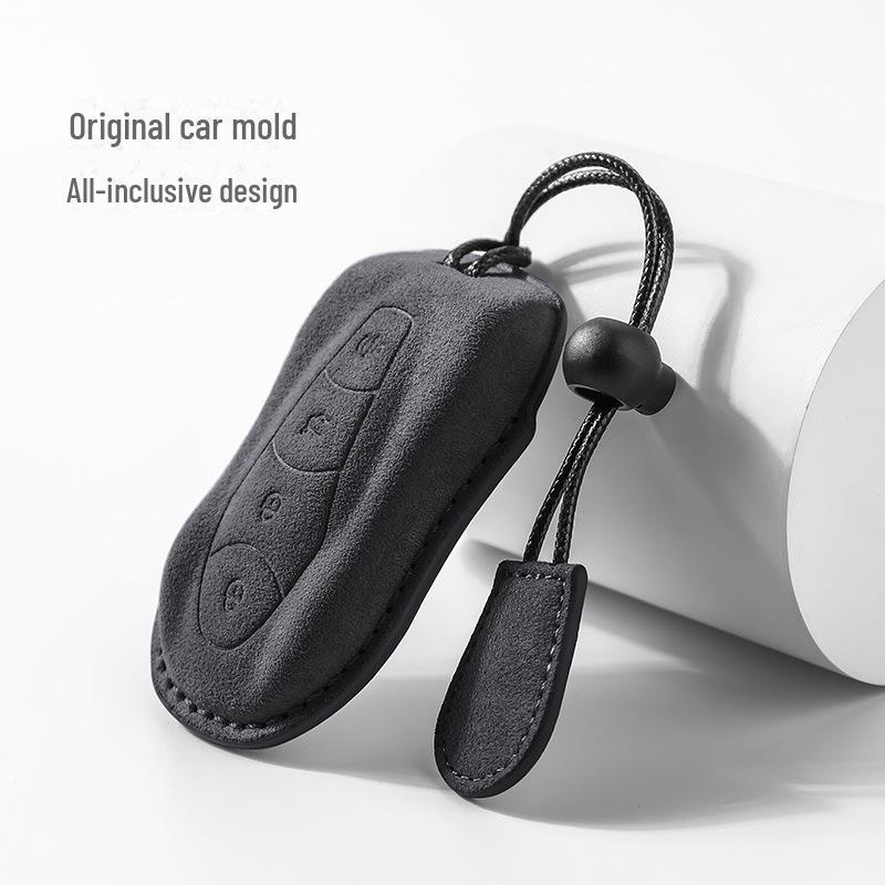 Geely Autoschlüsselhülle für Emgrand GS, Boyue, X3, X6, King Kong, X1, Borui - Leder Schnallenetui für Vision S1