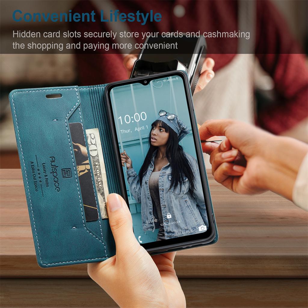 Vintage Leather Wallet Case for Samsung Galaxy A32 5G / M32 5G - RFID Blocking Flip Cover with Card Slots, Shockproof Protective Phone Case (4 Colors)