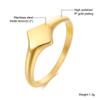 Xiaomi Vnox Custom Engrave Signet Rings for Women, Chic Geometric Female Finger Bands Accessory, Anti Allergy Stainless Steel Jewelry