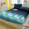 1 Simple Modern Starry Sky Printed Matte Fitted Sheet, Bedroom Printed Bed Cover, Bedding (Excluding Pillowcases)