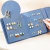 Portable Travel Jewelry Organizer Foldable Book Design Leather Earring Holder Case for Women Mom