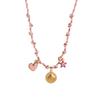 Flower Ocean Shell Sun Pendant Necklace Braided Cord 304 Stainless Steel Women's Stylish Gift Jewelry 40cm(15.7") + 5cm(2") long