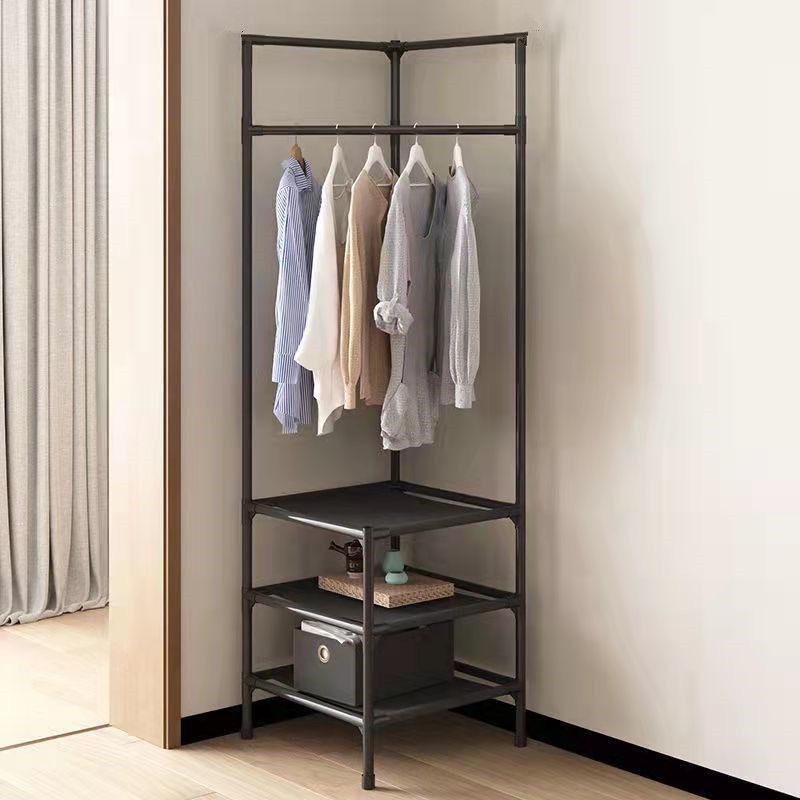 Multifunctional Corner Storage Rack for Clothes and Shoes – Detachable, Wall-Mounted Shelf for Bedroom