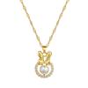 Titanium Steel Light Luxury Temperament Gorgeous Pearl Bow Necklace Women'S Versatile Collarbone Chain Titanium Steel Chain