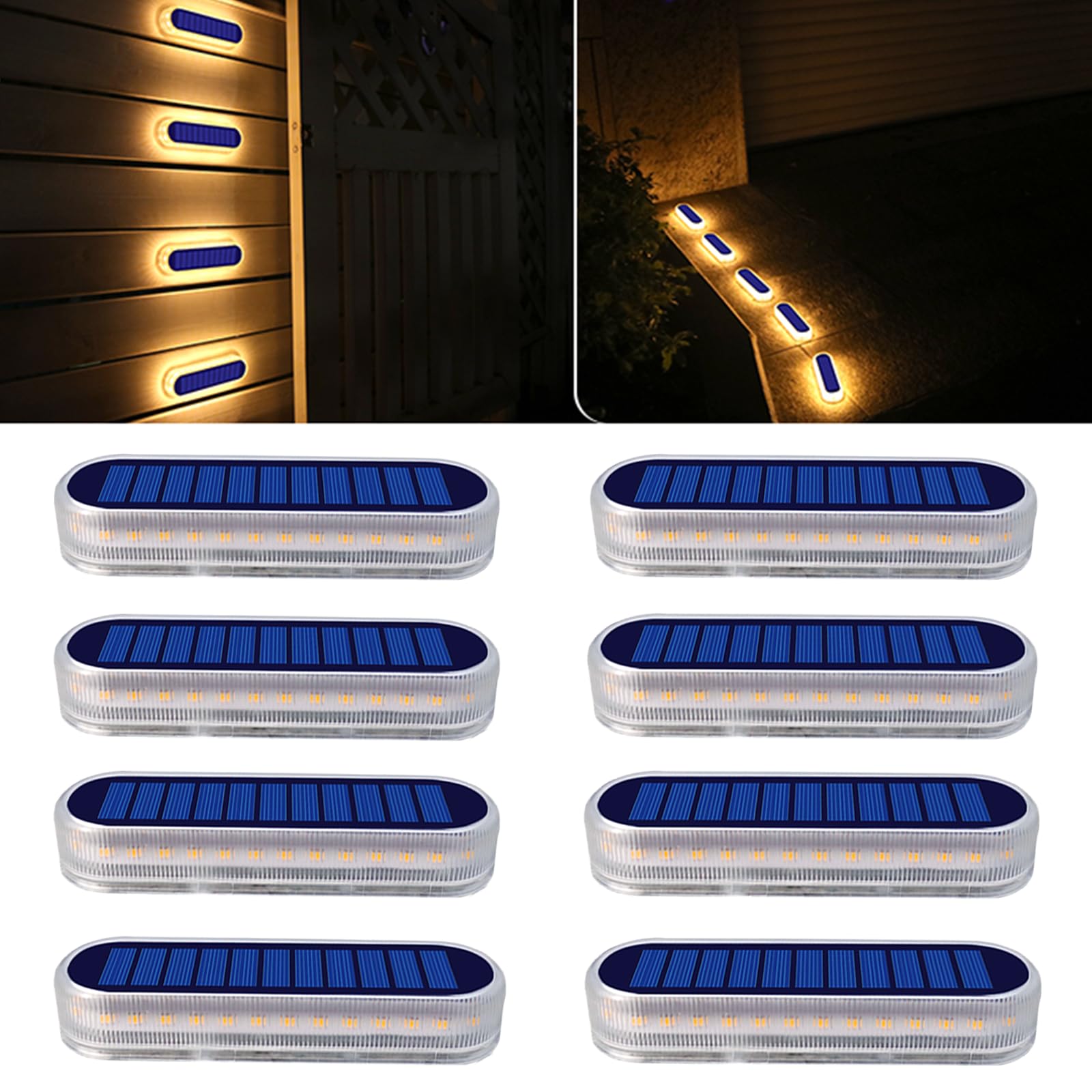 

DetarZin LED Solar Outdoor Garden IP68 30 Warm Solar Powered Outdoor Stair Garden Solar Panel Auto Ideal for and Parking Lots of Lights, Lights,