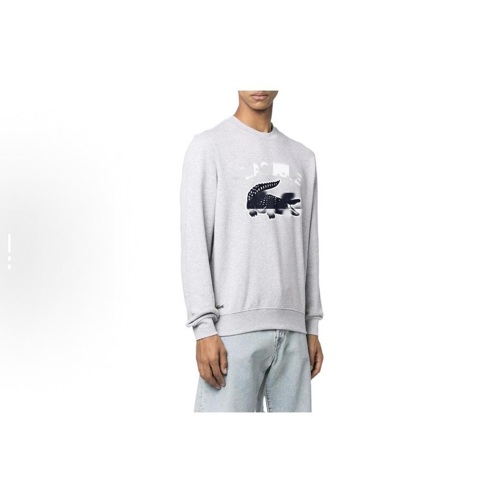 Men's Cross-Border Fish Logo Sweatshirt - Casual Cotton Round Neck