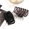 Elegant Large Frosted Mesh Claw Clip for Women - Retro Shark Design