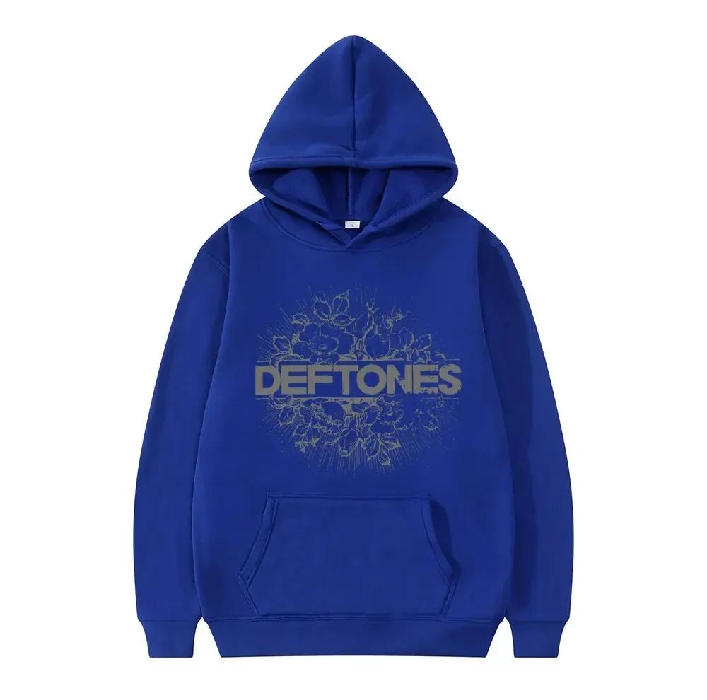2024 Deftones Fashion Prevalent Print Hooded Men Women Plus Size Hoodies Retro Punk Sweatshirt Unisex Personality Streetwear