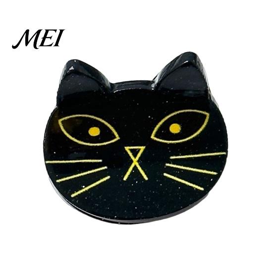 Stylish Acrylic Hair Clamps Halloween Claw Clip, Cute Headdress, Glitter Bat Pumpkin Trendy Accessories for Girls Black Cat Spider Ghost Pattern Women