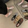 Fishnet Shoes Ballet Shoes Women's 2025 New Mesh One-word Buckle Outer Wear Flat Bottom Hollow Retro Mary Jane Single Shoes