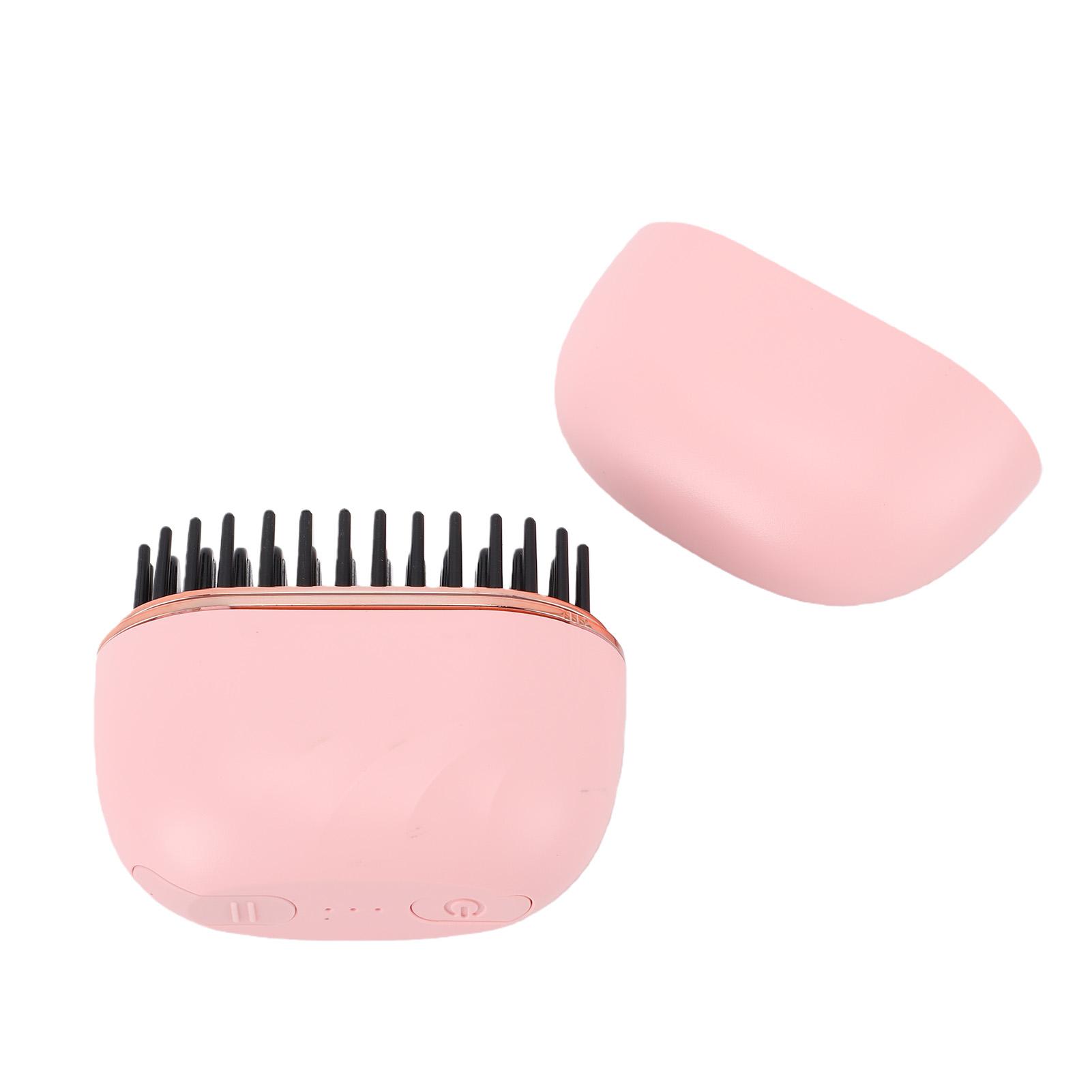 

Mini Hair Straightener Brush Cordless Rechargeable Multifunctional Hair Straightener Comb Pink