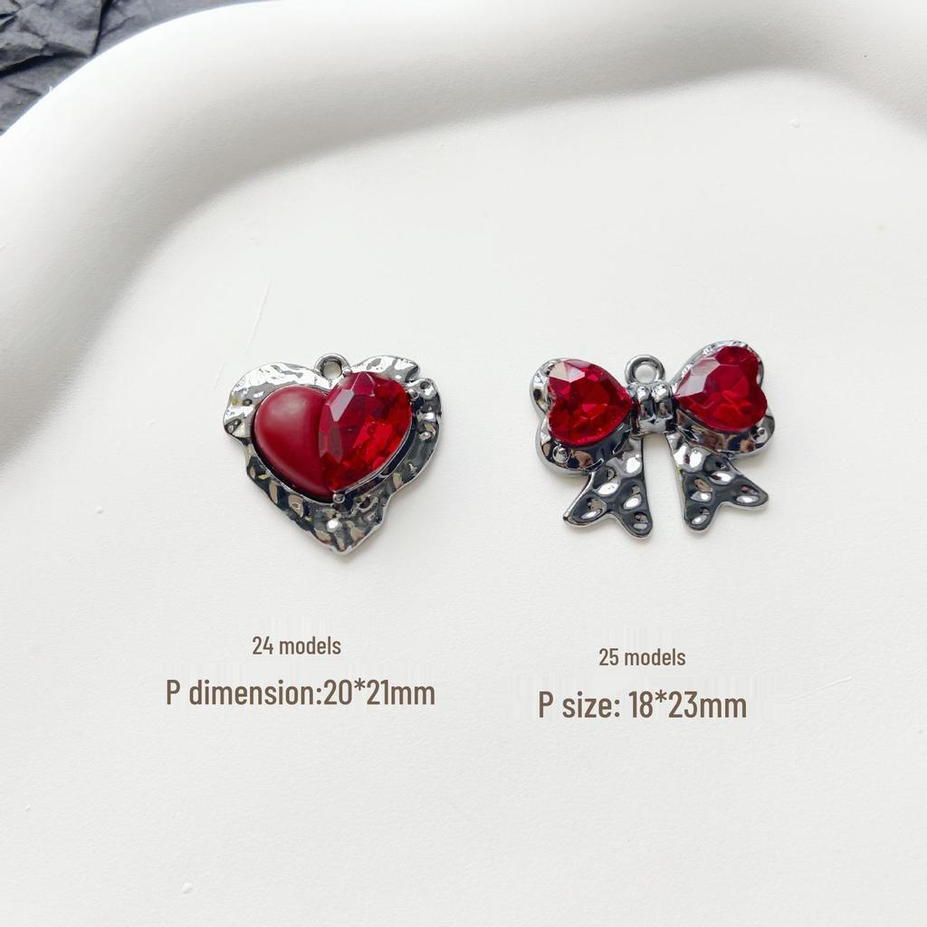 Dunkel Süßes Herz Rose Kreuz Legierung Anhänger für DIY Armband/Halskette