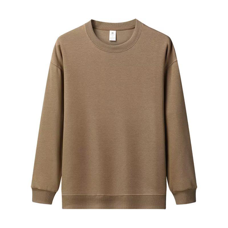 

Мужской свободный свитер из бархата Silver Fox с круглым вырезом — в гонконгском стиле, однотонный, универсальный для пар 4XL (90-100 kg)