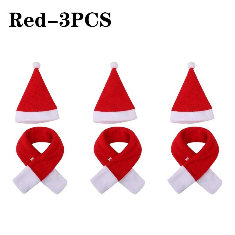 1-20PCS Christmas Pet Accessories Dog Christmas Scarf Hat Cat Hat Holiday Dog Costume Xmas Apparel for Pets