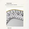 Gold Rim Crystal Fruit Bowl Diamond Cut Texture Shatter Resistant Food Safe Dish for Wedding Party Home Decor Use