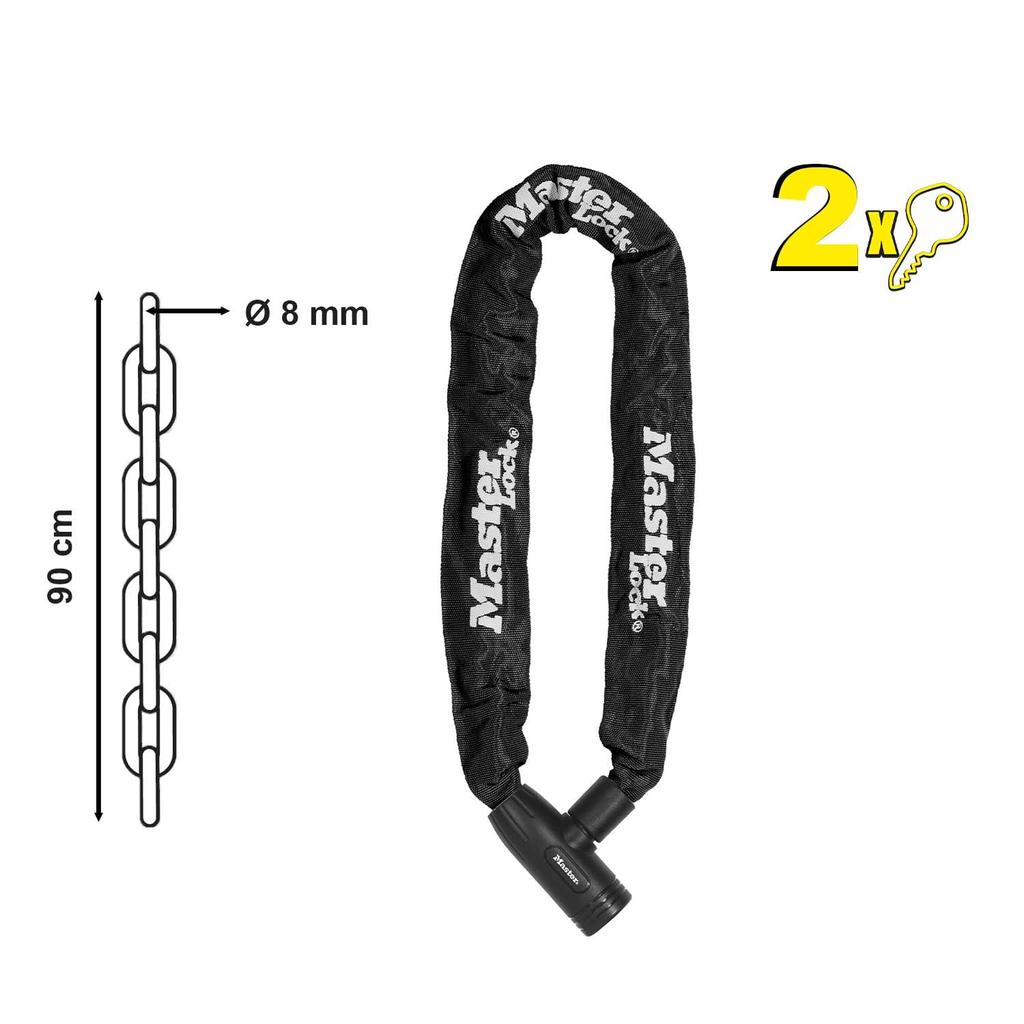 Master Lock Integrated Key Chain Lock 8391EURDPRO [Black Sleeve]